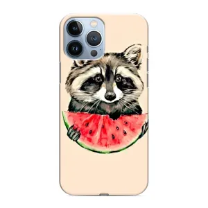 Силиконовый Чехол с Енотами на iPhone 13 Pro Max (Енот)