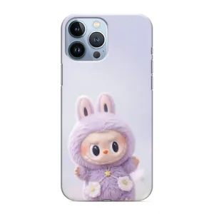 Чехол с принтом Лабубу для iPhone 13 Pro Max (Фиолетовый Лабубу)