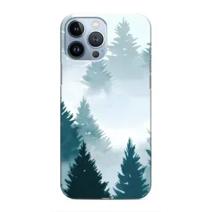 Летний Чехол на iPhone 13 Pro Max (Горный лес)
