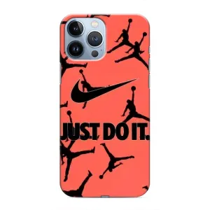 Силіконовый Чохол Nike Air Jordan на Айфон 13 Про Макс (Just Do It)