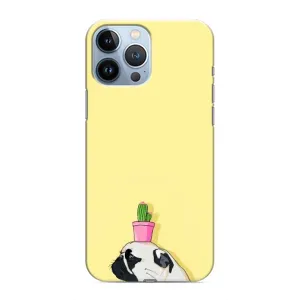 Бампер для iPhone 13 Pro Max с картинкой "Песики" (Кактус на голове)