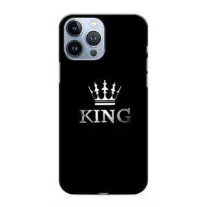 Чехол (Корона на чёрном фоне) для Айфон 13 Про Макс (KING)