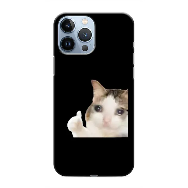 Чехол с рисунком «Кот в слезах» для iPhone 13 Pro Max Чехол с рисунком «Кот в слезах» для iPhone 13 Pro Max