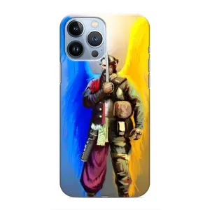 Чохол з картинкою (Патріотичний КОЗАК) на iPhone 13 Pro Max (КОЗАК з крилами)