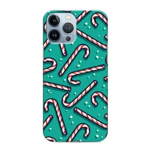Силіконовий бампер на різдво для iPhone 13 Pro Max (Льодяники)