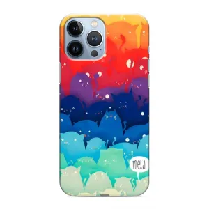 Силиконовый чехол с котиком для iPhone 13 Pro Max (Mew)