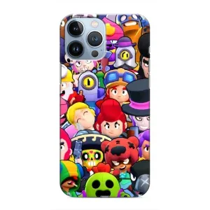 Силиконовый Чехол на iPhone 13 Pro Max с картинкой Brawl Stars (Персонажи)