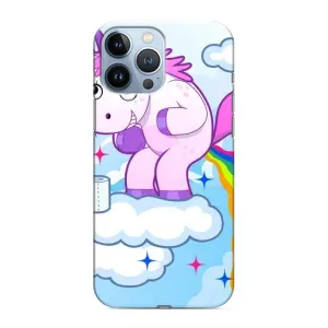 Чехол с рисунком «Радуга единорожка» для iPhone 13 Pro Max