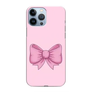 Чохол банти для iPhone 13 Pro Max (Рожевий бантик)