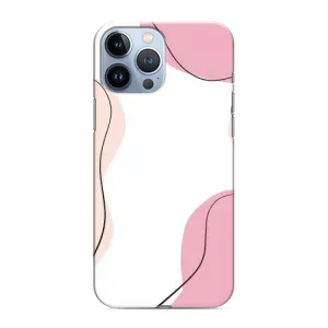 Чехол цветочный дизайн для iPhone 13 Pro Max (Розовый фон)