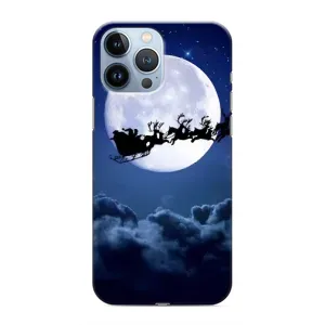 Чохол Санта Клаус для iPhone 13 Pro Max (Санта - місяць)