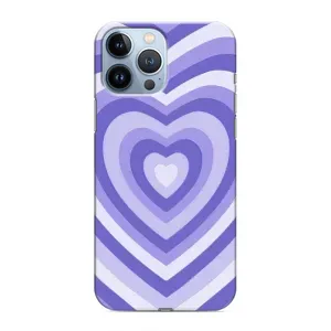 Чохли з тематикою "Маленькі Сердчеки" на iPhone 13 Pro Max (Серце фіолет)
