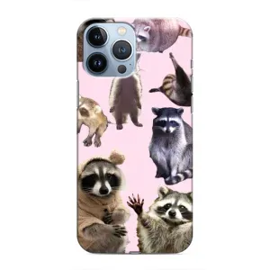 Силиконовый Чехол с Енотами на iPhone 13 Pro Max (Смешные Еноты)