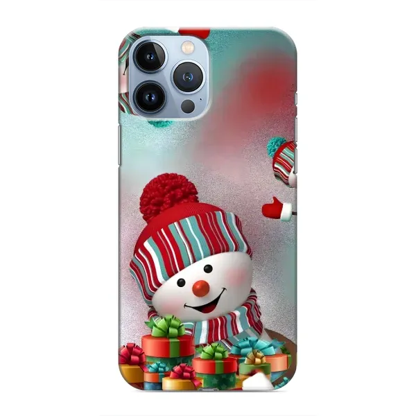 Чехол с рисунком «Снеговик в шапке» для iPhone 13 Pro Max Чехол с рисунком «Снеговик в шапке» для iPhone 13 Pro Max
