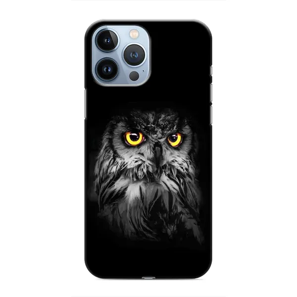 Чехол с рисунком «Сова на чёрном» для iPhone 13 Pro Max Чехол с рисунком «Сова на чёрном» для iPhone 13 Pro Max