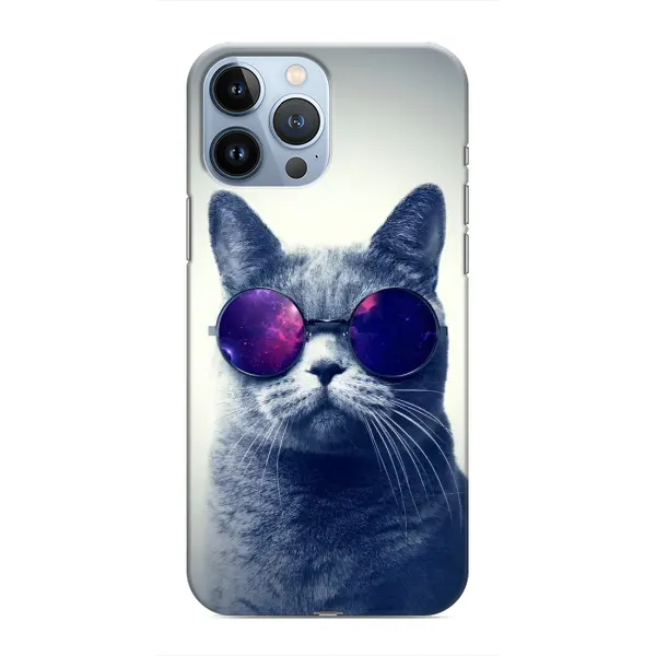 Чехол с рисунком «Стильный КОТ» для iPhone 13 Pro Max Чехол с рисунком «Стильный КОТ» для iPhone 13 Pro Max
