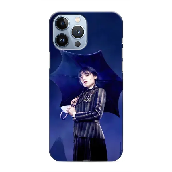 Чехол с рисунком «Уэнсдей с зонтом» для iPhone 13 Pro Max Чехол с рисунком «Уэнсдей с зонтом» для iPhone 13 Pro Max