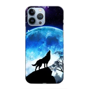 Чехол с Волком на iPhone 13 Pro Max (Воет на луну)