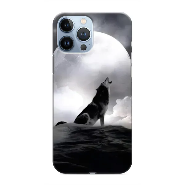Чохол з малюнком «Вовк і місяць» для iPhone 13 Pro Max