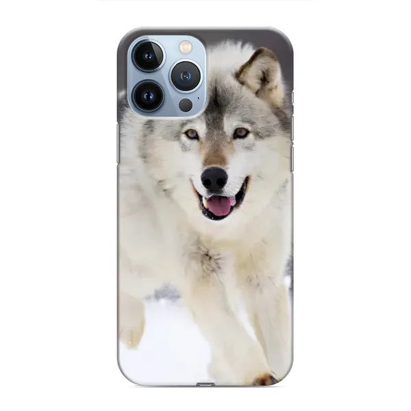 Чохол з малюнком «Вовк біжить по снігу» для iPhone 13 Pro Max