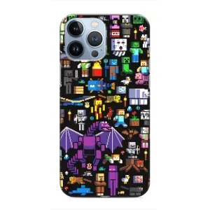 Чохол майнкрафт для iPhone 13 Pro Max (Усі персонажі)