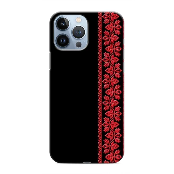 Чехол с рисунком «Вышиванка на черном» для iPhone 13 Pro Max Чехол с рисунком «Вышиванка на черном» для iPhone 13 Pro Max