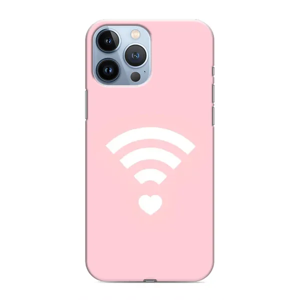 Чехол с рисунком «WiFi Love» для iPhone 13 Pro Max Чехол с рисунком «WiFi Love» для iPhone 13 Pro Max