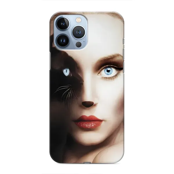 Чехол с рисунком «Женщина кошка» для iPhone 13 Pro Max Чехол с рисунком «Женщина кошка» для iPhone 13 Pro Max