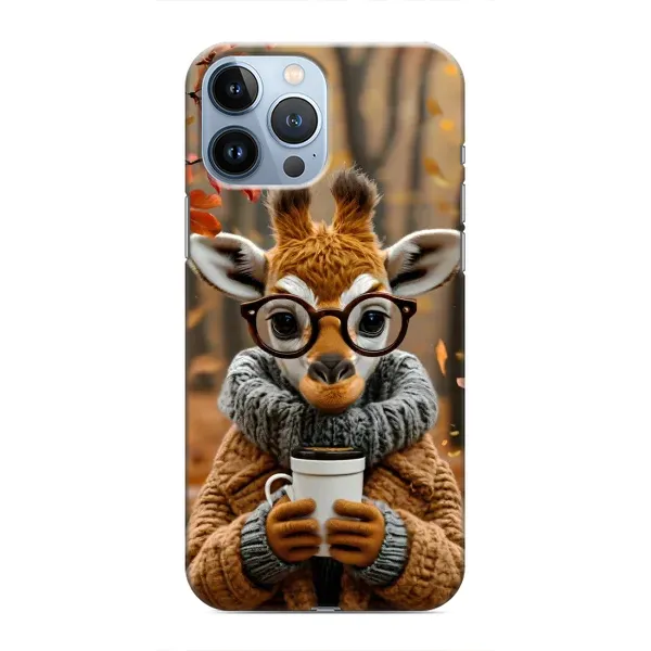 Чехол с рисунком «Жираф с кофе» для iPhone 13 Pro Max Чехол с рисунком «Жираф с кофе» для iPhone 13 Pro Max