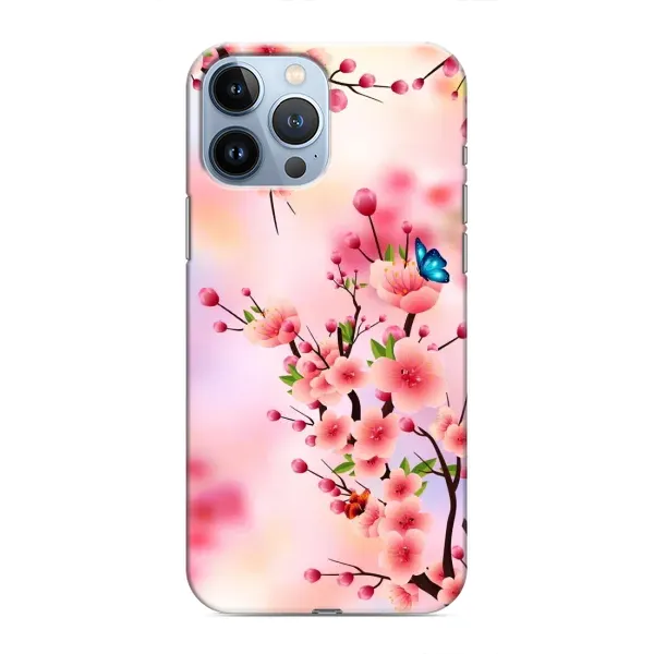 Чехол с рисунком «Бабочки на сакуре» для iPhone 13 Pro Чехол с рисунком «Бабочки на сакуре» для iPhone 13 Pro