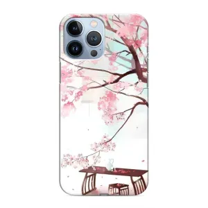 Чехол с принтом САКУРЫ на iPhone 13 Pro (Чайная церемония)