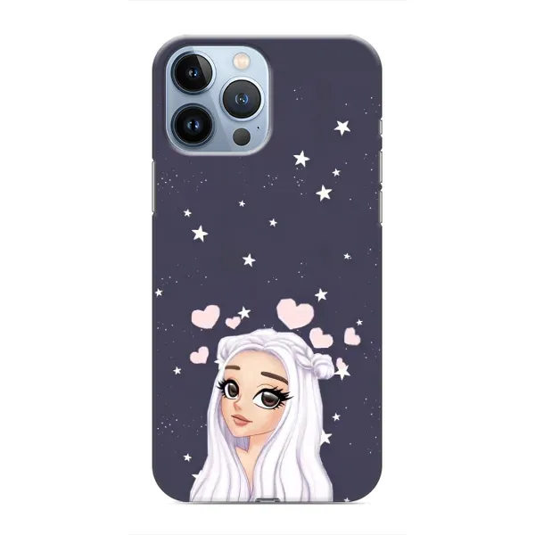 Чехол с рисунком «Девушка и сердечки» для iPhone 13 Pro