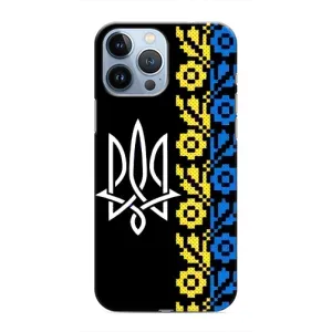 Силіконовый Чохол на iPhone 13 Pro (Герб и вишиванка)