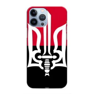 Чохли УПА (Червоно-Чорний) на iPhone 13 Pro (Герб України)