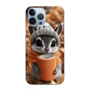 Печатный чехол «Зверята с кофе» для iPhone 13 Pro (Грызунчик с кофе)