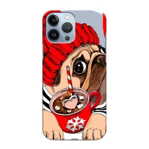 Бампер для iPhone 13 Pro с картинкой "Песики" (Грустная собака)