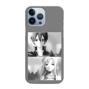 Чехол с персонажами АНИМЕ на iPhone 13 Pro (Кирито-Асуна)