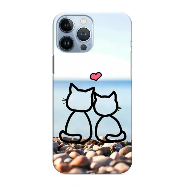 Чехол с рисунком «Котейки» для iPhone 13 Pro Чехол с рисунком «Котейки» для iPhone 13 Pro