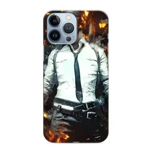 Силиконовый чехол с картинкой "Герой Pubg" на iPhone 13 Pro (Man Пубг)