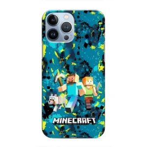 Чехлы для iPhone 13 Pro (Персонажи Майн Крафт) (Майнкрафт)