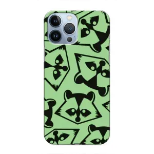 Силиконовый Чехол с Енотами на iPhone 13 Pro (Мордочки Енота)