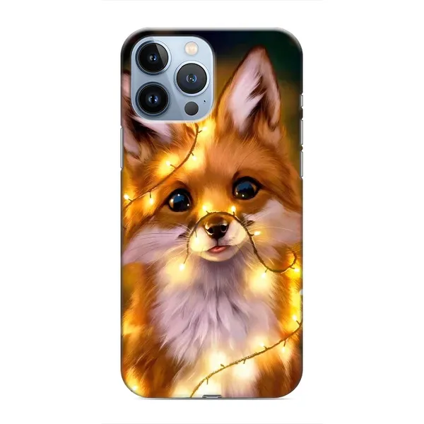 Чехол с рисунком «Новогодний лисенок» для iPhone 13 Pro
