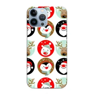 Силиконовый бампер на рождество для iPhone 13 Pro (Рождественский принт)