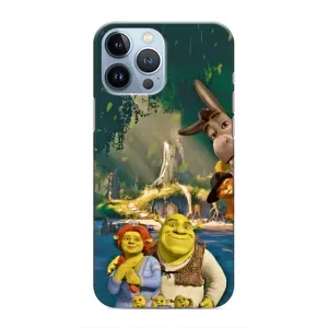 Печатный чехол с принтом Шрек для iPhone 13 Pro (Шрек и Фиона)