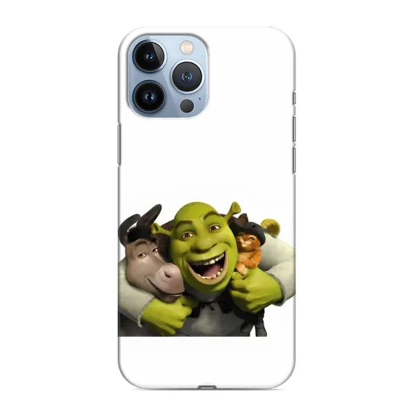 Чехол с рисунком «Шрек осел и кот» для iPhone 13 Pro Чехол с рисунком «Шрек осел и кот» для iPhone 13 Pro