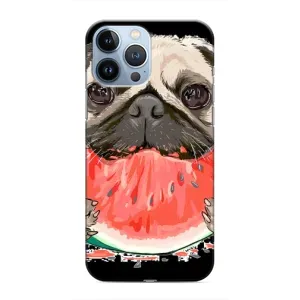 Чехол (ТПУ) Милые собачки для iPhone 13 Pro (Смешной Мопс)