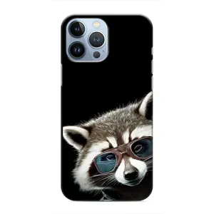 Силиконовый Чехол с Енотами на iPhone 13 Pro (Стильный Енот)