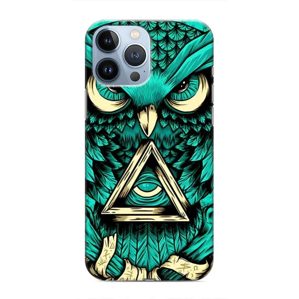 Чехол с рисунком «Зеленая сова» для iPhone 13 Pro Чехол с рисунком «Зеленая сова» для iPhone 13 Pro