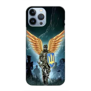 Патріотичний Чохол для iPhone 13 Pro (ЗСУ з крильми)