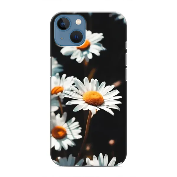 Чехол с рисунком «Белые ромашки» для iPhone 13